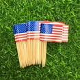 thumbnail image 2 of American Flag Toothpick - American Flag Toothpick 100 Pcs America Toothpick Flag 4Th of July Decorations Cupcake Toppers American Flag Picks for Patriotic Decorations, 2 of 4