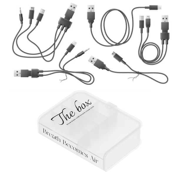 Caja Organizadora De Escritorio, Diseño De Libro, Plástico, Múltiples Rejillas, Almacenamiento A Prueba De Polvo, Ahorro De Espacio, Caja De Almacenamiento De Cables Para El