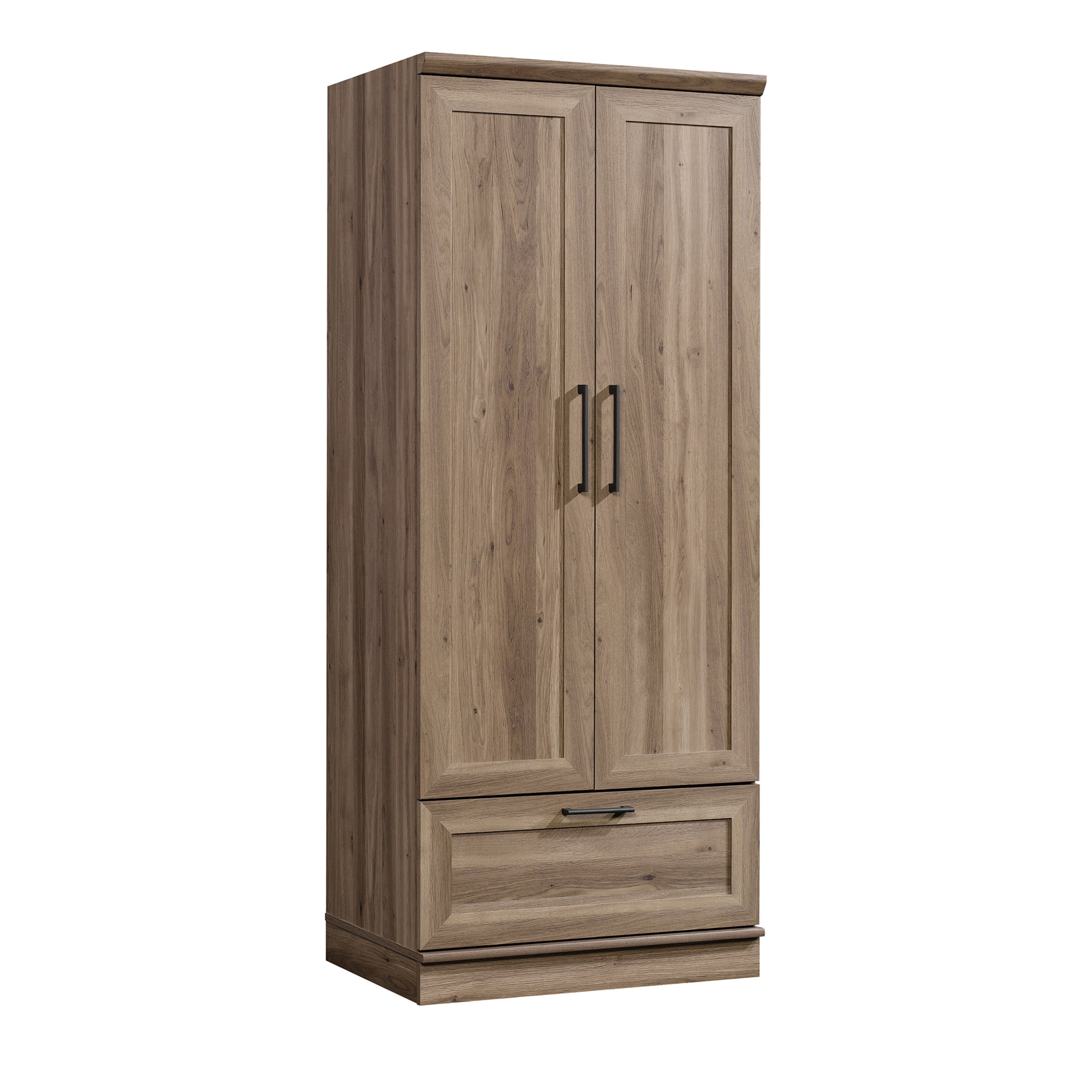Free Shipping Sauder HomePlus Wardrobe Storage Cabinet Salt Oak Finish Walmart
