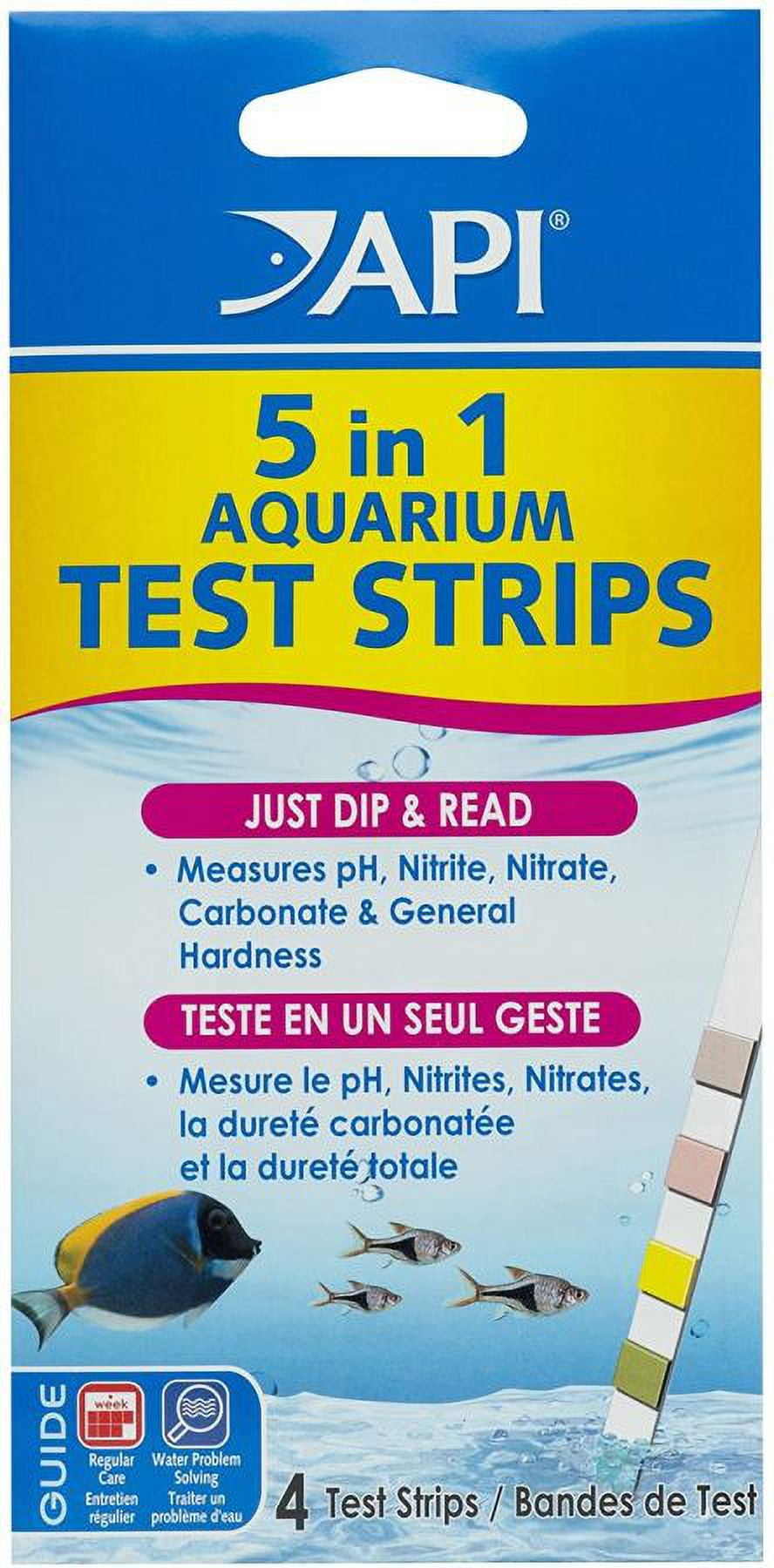 API 5 in 1 Aquarium Test Strips 4 Pack