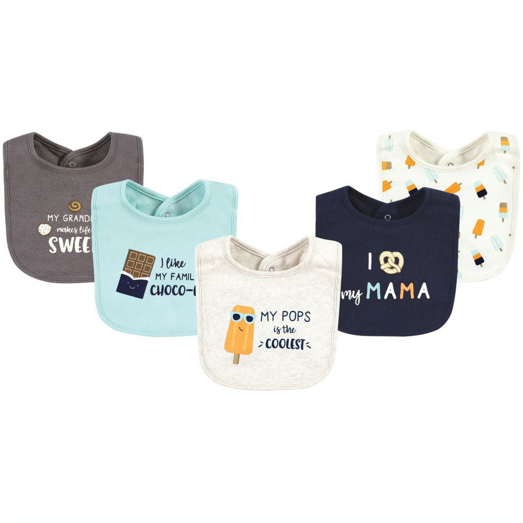 Hudson Baby Infant Boy Cotton Bibs 10pk, Handsome Like Daddy