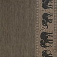 thumbnail image 3 of 7.5' Brown and Black Round Polypropylene Area Throw Rug with Elephant Design, 3 of 3