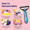 thumbnail image 5 of Adakot Double-Sided Pet Grooming Brush for Dogs & Cats, Blue, 5 of 5