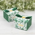 thumbnail image 2 of 25 Green Monstera Leaf Print Favor Gift Boxes Satin Ribbon Bow Party Decorations, 2 of 6