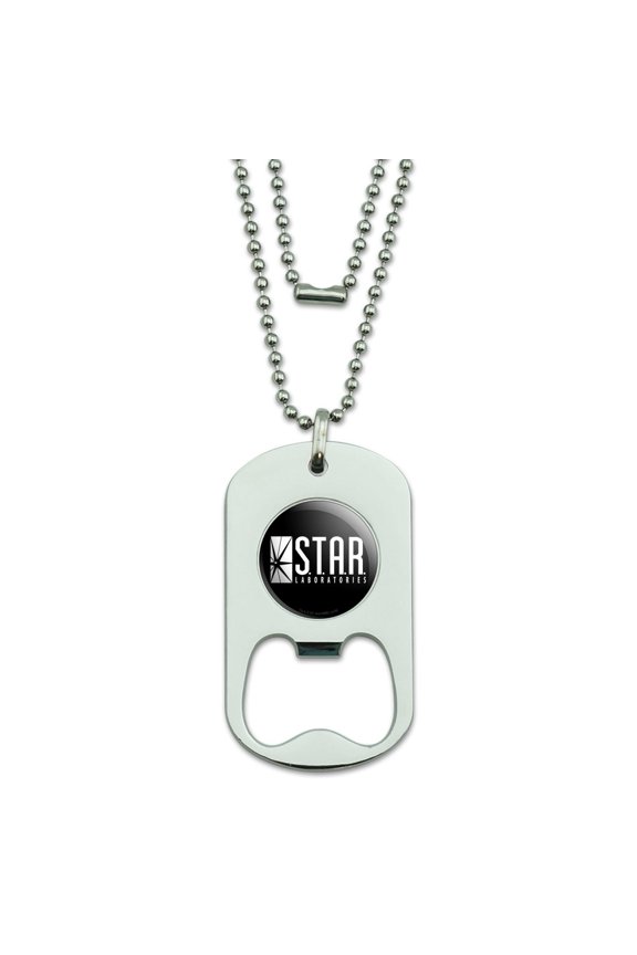 The Flash TV Series STAR Labs Logo Military Dog Tag Bottle Opener Pendant