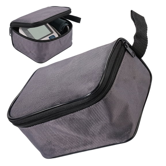 Blood Pressure Monitor Storage Bag with Handle, Waterproof Portable Travel Medical Bag for Most BP Monitors and Blood Glucose Metres,Size: 6.30 × 4.72 × 3.54 in (Carrying Case Only)