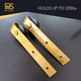thumbnail image 4 of Rio Salto Brushed Gold Barn Door Hardware Set  Inc. Sliding Barn Door Rollers, Floor Guide Wall Mount, 12" Hand Pull Handle  Fits 1 3/8" & 1 3/4" Door Panels Supports 170 lbs  Track Not Included, 4 of 8