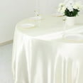 thumbnail image 5 of BalsaCircle 132 in Ivory Satin Round Tablecloth Wedding Party Events Reception Catering Decorations Supplies, 5 of 8