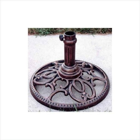 23lb Round Umbrella Stand Bronze - Oakland Living: For Market & Half Canopy, Steel Hardware