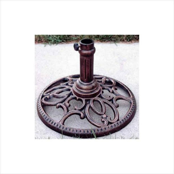 Round Cast Iron Umbrella Stand w Sleeve (Antique Bronze)