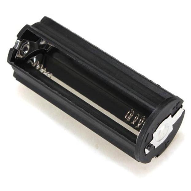 BotaniNest AAA Plastic Lamp Holder Cylindrical Black Battery Adapter Flashlight 3 Battery charger