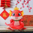 thumbnail image 4 of Honmine Red Snake Year Doll, Chinese Zodiac Animal Plush Toy, Lucky Charm Decoration for Year, Festival Celebration, Gift Giving Tradition, 4 of 6