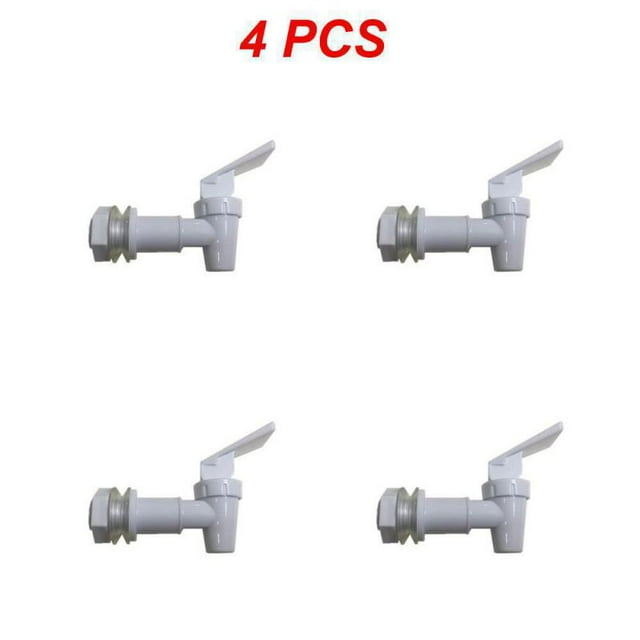Ensemble de 1-6 Pcs de Robinet de Refroidisseur de Rechange, Distributeur d'Eau, Robinet en Plastique, Robinet de Filtre à Eau, Distributeur, Bec de Robinet Réutilisable pour Style A, 4 Pcs
