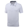 thumbnail image 6 of SPEEDRUN Men's Golf Polo Shirts Solid Color Short Sleeve Shirts for Men Classic Polo Shirts Casual Business Polo Shirts for Men White 3XL, 6 of 8