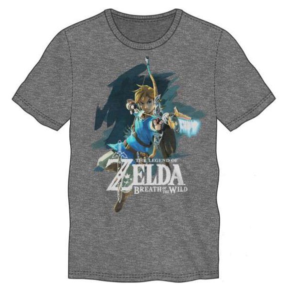 The Legend of Zelda Zelda Breath of the Wild Link Mens Tee Shirt Apparel (Large)