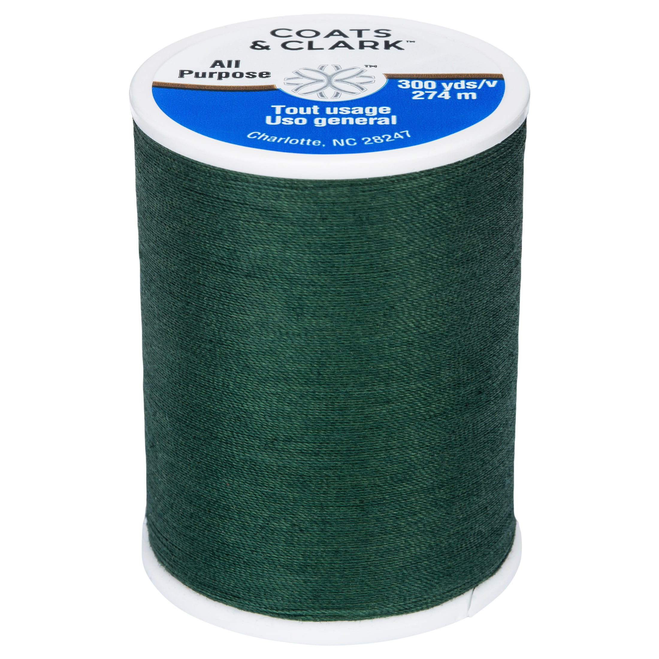 (3 pack) Coats & Clark All Purpose Forest Green Thread, 300 Yards