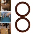 thumbnail image 4 of 2 uds. de asas para , cinturones, suministros de repuesto, reparación DIY, bolso de mano hecho a mano, asa para bolsos de mano, bolsos , marrón redondo Macarena Asas para hacer monederos, 4 of 8