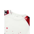 thumbnail image 4 of Family Matching Christmas Pajamas, Cartoon Elk Print Long Sleeve Tops Snowman Snowflake Print Plaid Pants for Dad Mom Kids Baby, 4 of 7
