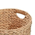 thumbnail image 4 of happimess Avery Bohemian Cottage Hand-Woven Hyacinth Cylinder Nesting Baskets with Handles, Natural (Set of 3), BSK2011A-3SET, 4 of 7