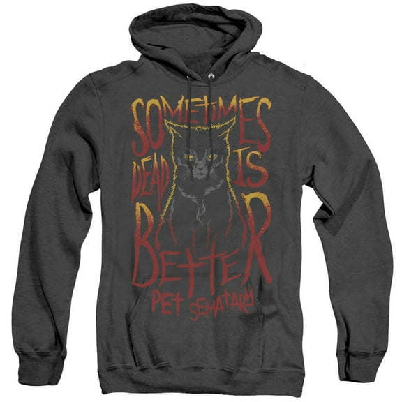 Pet Sematary Dead Is Better Adult Heather Hoodie Sweatshirt Black