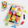 thumbnail image 4 of Wood Puzzle Block Set Fun Educational Puzzle Wooden Building Block for Kids, 4 of 9