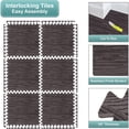thumbnail image 6 of Wood Grain Non-slip Floor Mat Interlocking Foam Waterproof DIY Puzzle Mat Suitable for Living Room and Bedroom Home Decoration, 6 of 9