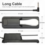 YMWVH Universal Sustain Pedal - Polarity Switch, Compatible with Midi Keyboards & Digital Pianos