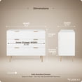thumbnail image 3 of Adore Decor Jolie 3 Drawer Standard Dresser Chest with Storage, White, 3 of 7