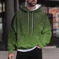 thumbnail image 1 of Sudadera con capucha para hombre, estilo casual, con cuello redondo, estampado, manga larga, blusa de poliéster, 1 of 6