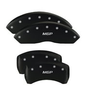 MGP 4 Caliper Covers Engraved Front & Rear Vtech Matte Black finish silver ch