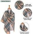 thumbnail image 3 of Fashion Plaid Blanket Scarf Women'S Large Oversized Long Scarf-Green, 3 of 5