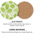 thumbnail image 6 of GZHJMY 2Pcs Round Colorful Abstract Leaves Ceramic Coasters with Cork-Backed for Coffee Drink, Cup Mat Absorbent Stone Coasters, 6 of 6