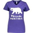 thumbnail image 3 of Inktastic Missoula, Montana White Bear Silhouette Women's V-Neck T-Shirt, 3 of 5