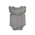 thumbnail image 1 of CNKOO Baby Girls Summer Sleeveless Romper Solid Color  Collar Ruffle Jumpsuit, 1 of 8