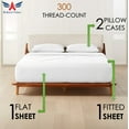 thumbnail image 6 of 300-Thread Count Egyptian Cotton Twin Size Plum Color Sheet Set- 12 inch Deep Pockets, 6 of 7