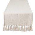 thumbnail image 1 of DII Chemin de Table Basique Tissé Collection Chevron, 15x72, Blanc Cassé, 1 of 4