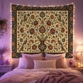 thumbnail image 2 of Ornate Floral Vase Tapestry Wall Hanging, 2 of 6
