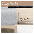 thumbnail image 5 of Double-Brushed Patterned Microfiber King Sheet Set 4 Piece – Oeko-TEX Certified Ultra Soft & Wrinkle-Free - 16" Deep Pocket Sheets - Easy Care King Size - Trellis Vine Light Gray, 5 of 8