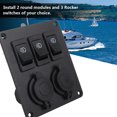 thumbnail image 1 of Car Marine Green LED Single Rocker Light Switch + CarCigar Lighter, 1 of 7