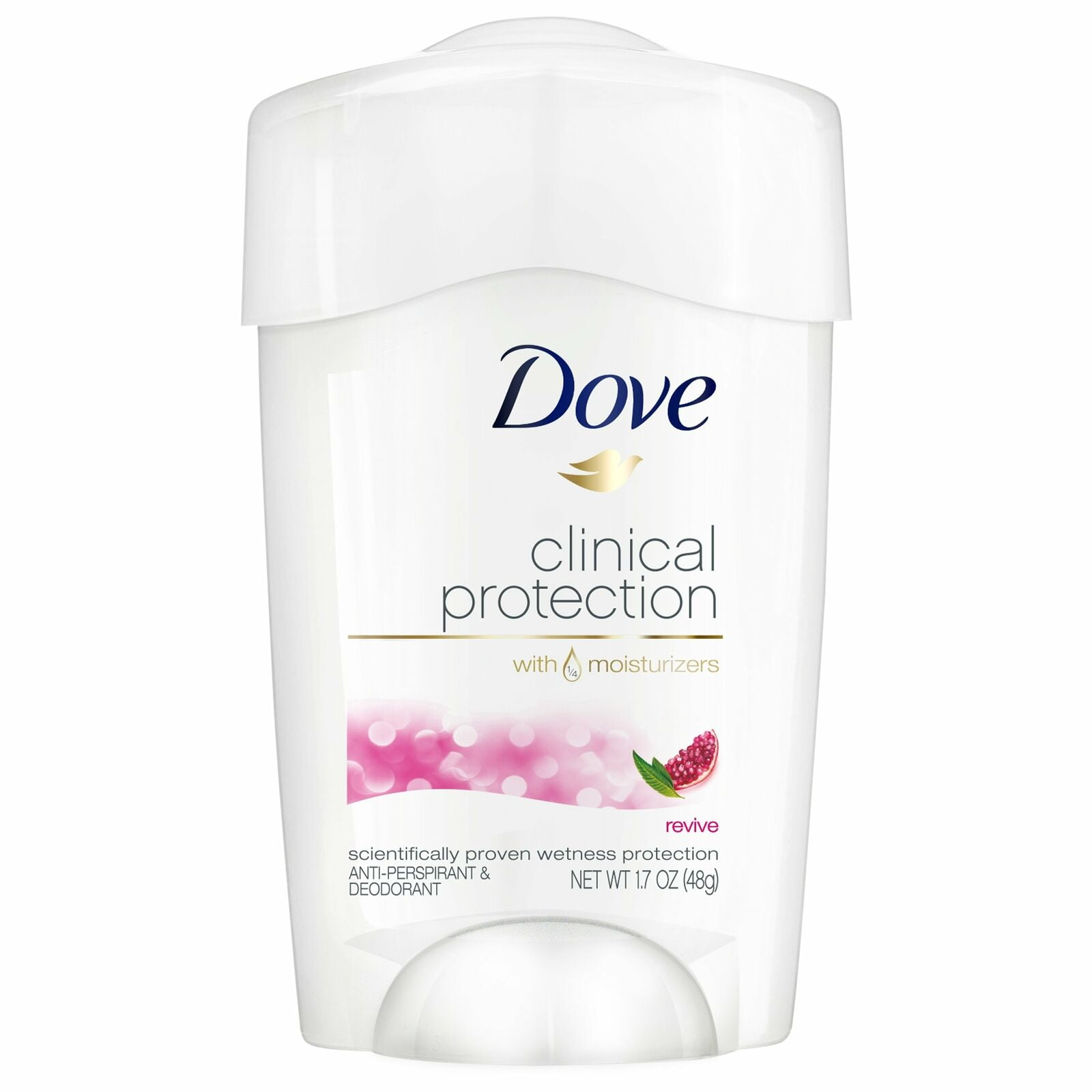 Dove Clinical Protection Antiperspirant Deodorant, Revive, 1.7 Oz, Pack of 2