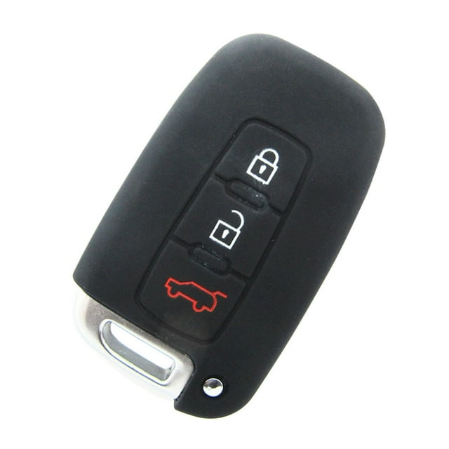 WORGEOUS Funda protectora de silicona con 3 botones y control remoto inteligente para Hyundai Tucson IX35 (negro)