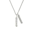 thumbnail image 2 of Delight Jewelry Silvertone Be Strong and Courageous Bar Silvertone Always My Mother Bar Charm Necklace, 23", 2 of 4