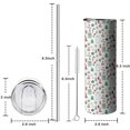 thumbnail image 5 of 20oz White Christmas Icon Pattern Skinny Tumblers Stainless Steel Tumbler with Lid and Straw,Vacuum Insulated Double Wall Travel Tumbler Cups with Cleaning Brush for Coffee,Tea, 5 of 6