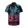 thumbnail image 4 of POTETI Hawaiian Mens Summer Shirts Beach Short Sleeve Casual Tropical Button Down Shirt Tops, 4 of 4