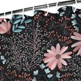 thumbnail image 3 of Waterproof Beautiful Colorful Floral Shower Curtain 72x72 Inch Boho Style Polyester Unique Shower Curtain for Bathroom Hotel Home Decor with 12 Plastic Hooks, 3 of 5