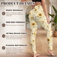 thumbnail image 4 of Xoenoiee Sunflower Daisy Bee Print High Waisted Yoga Leggings, 4 of 6