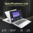 thumbnail image 3 of HP 17.3" FHD IPS Business Laptop, AMD Ryzen 5 7430U, 16GB RAM, 1.16TB Storage (1TB SSD+160GB Docking Station Set), AMD Radeon Graphics, Num Pad, Webcam, HD Audio, Wi-Fi 6, Win 11 Pro, Silver, 3 of 7