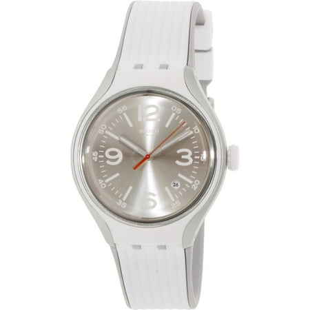 Swatch Men's Irony YES4005 White Rubber Swiss Quartz Fashion Watch