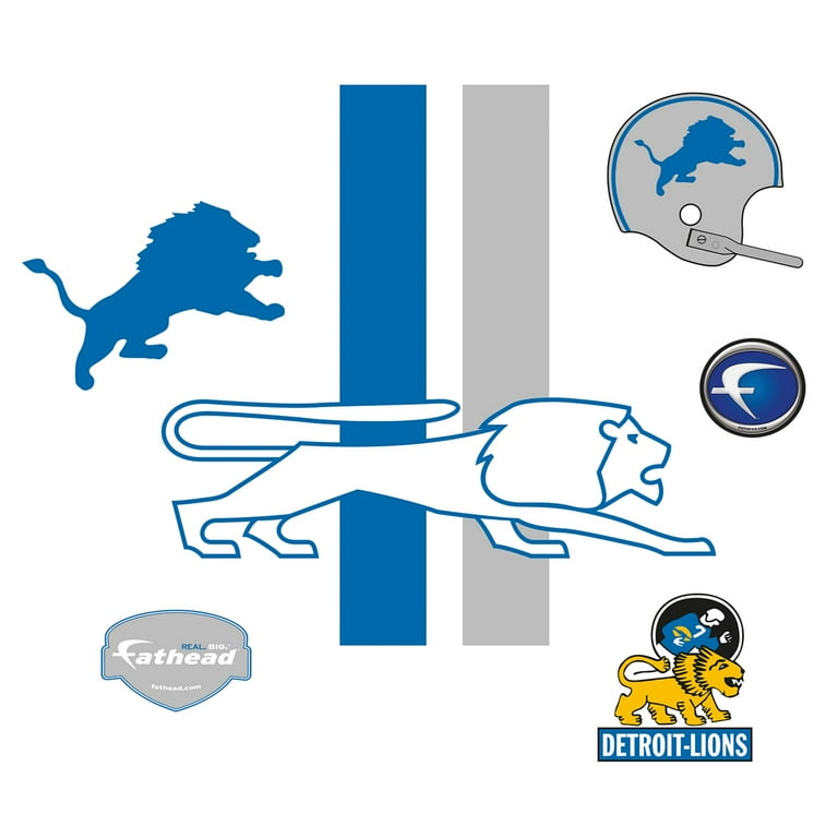 Fathead NFL Detroit Lions Classic Logo Giant Wall Decal Multi