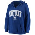 thumbnail image 2 of Women's Royal Kentucky Wildcats Plus Size Notch Neck Pullover Hoodie, 2 of 3
